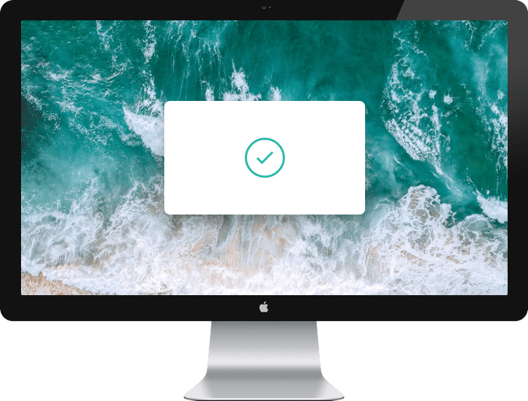 An Apple computer